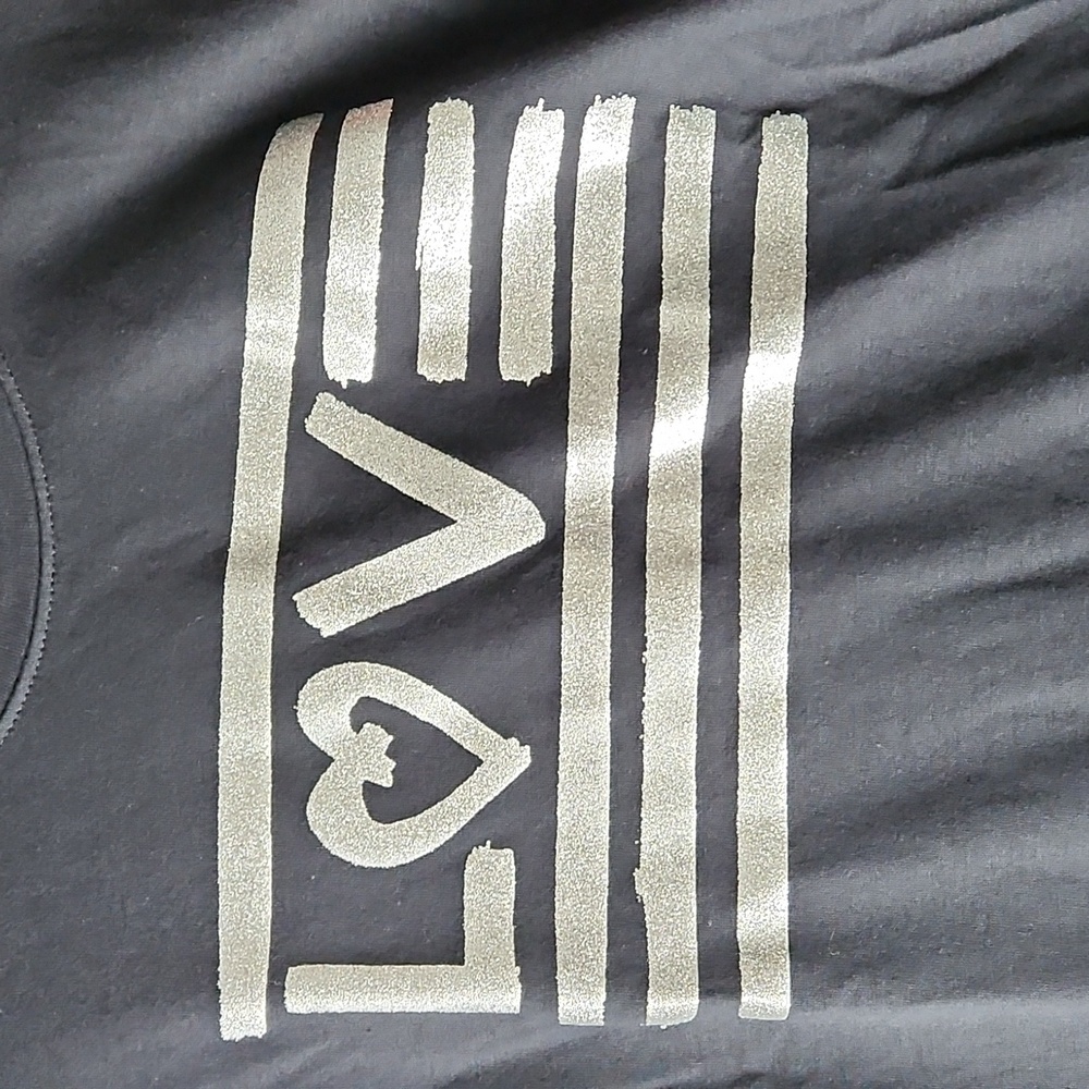 EV1 NAVY SS LOVE FLAG Shirt Medium